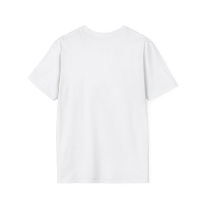 Minimalist Unisex Softstyle T-Shirt with Bold Blue Lettering, Casual Wear, Gift for Her, Everyday Apparel, Stylish Statement Tee