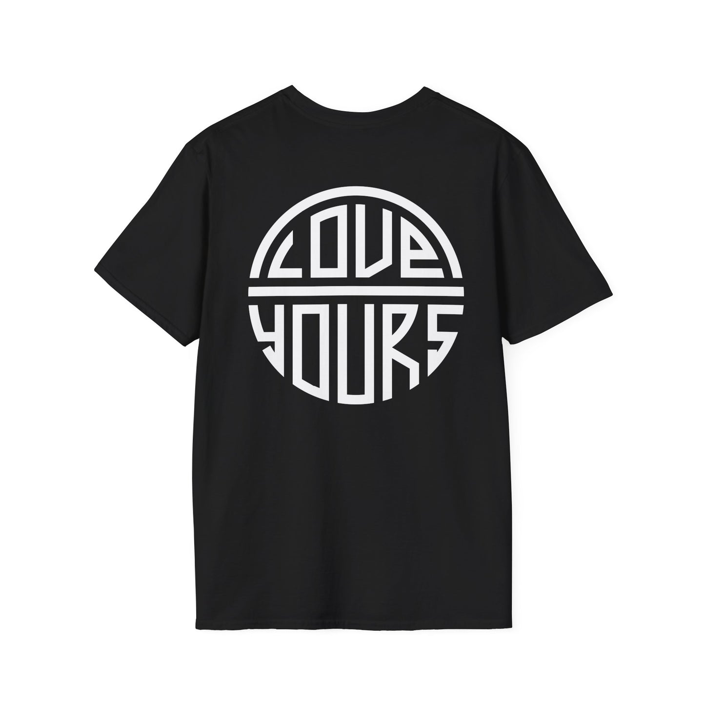 Minimalist Unisex Softstyle T-Shirt with Bold Blue Lettering, Casual Wear, Gift for Her, Everyday Apparel, Stylish Statement Tee