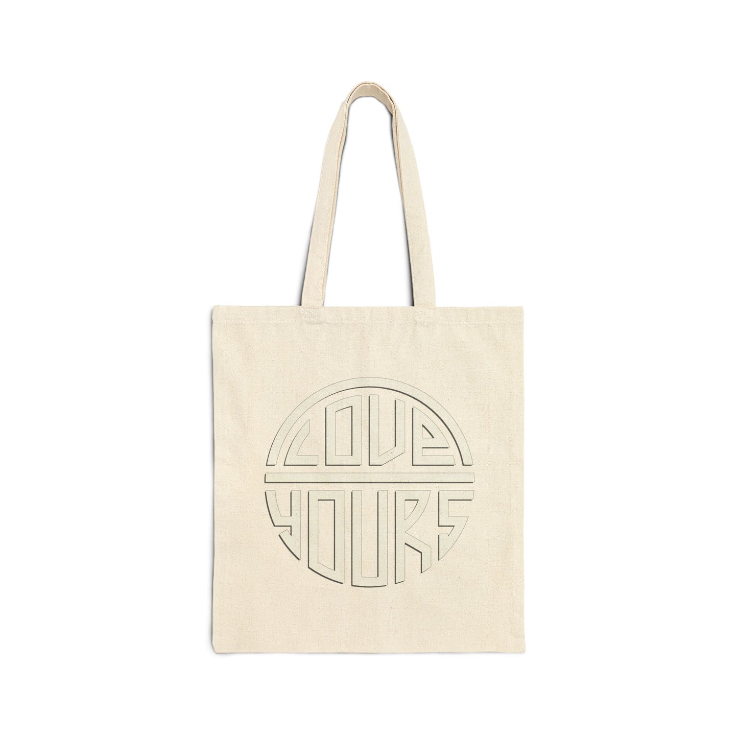 Love Yours Cotton Canvas Tote Bag, Eco-Friendly Shopping Tote, Gift for Her, Minimalist Bag, Reusable Grocery Bag, Casual Everyday Tote